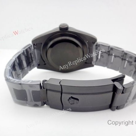 Rolex Air-King 2025 Replica Black Steel Green Markers Watch 40mm