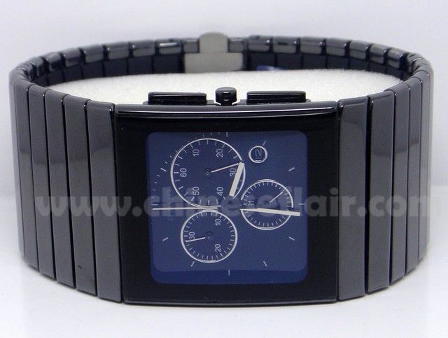 Rado Integral Black Ceramic Silver Hand Watch - Rado Replica